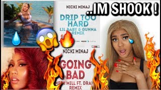 Nicki Minaj  Barbie Goin Bad quotGoing Badquot Remix amp Barbie Drip quotDrip Too Hardquot Remix REACTION [upl. by Lower]