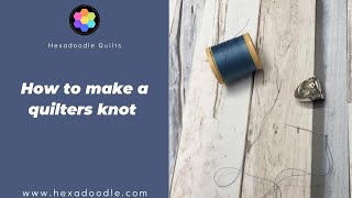 How to make a Quilters Knot  English Paper Piecing EPP  Learn to make a mug rug 36 [upl. by Bendick40]