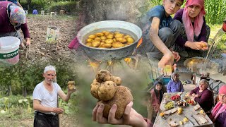 Patates 🥔 hasadı öğlen yemeği karalı tencerede patates haşlama [upl. by Rdnaskela]