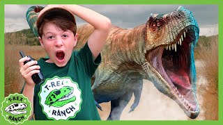 Giant Dinosaurs Mystery Doors and Epic Adventure  2 HOUR TRex Ranch Dinosaur Videos for Kids [upl. by Esidarap243]