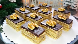 Gerbeaud Schnitten  Kuchen Rezepte mit Walnüssen und Aprikosenmarmelade [upl. by Dorolice]