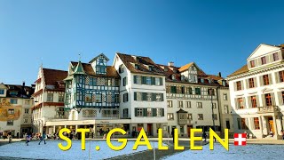 St Gallen Switzerland 4K  A beautiful Swiss city with a splendid World Heritage Site [upl. by Siram]