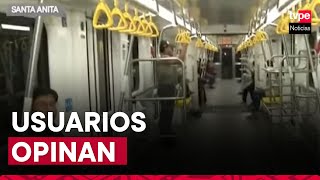 Primer día de funcionamiento de la Línea 2 del Metro de Lima y Callao [upl. by Gnok]