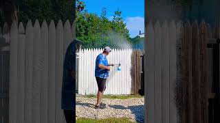 Pretreating with a foam cannon satisfyingpressurewashing foamcannon [upl. by Hanny193]