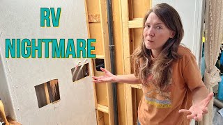 Fixing A Water Leak in Our RV Shower  RV Leak Repair RV Shower Leak RV Shower Pan  CTW 177 [upl. by Earle]