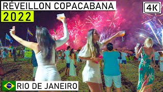 🇧🇷 Rio de Janeiro New Year 2022 Celebration  Revéillon de Copacabana Brazil 【4K】 [upl. by Aneerehs]