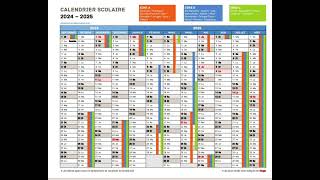 vacances scolaires dans les 3 zones durant toute lannée en France [upl. by Letsou]