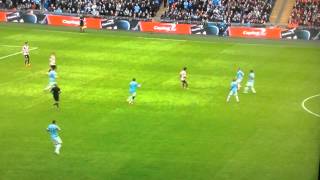 Yaya Toure Goal vs Sunderland Capital One Cup Final 2014 Martin Tyler Commentary [upl. by Eeraj]