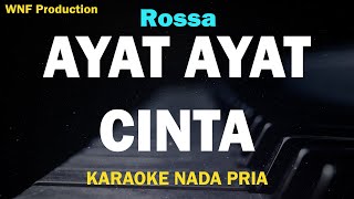 Rossa  Ayat Ayat Cinta Karaoke Nada Pria GDo [upl. by Gavriella]