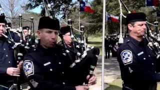 Bagpipes Texas Cemetery 2122013 Kyle [upl. by Reeva395]