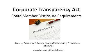 What Do HOA and Condo Boards Need to Know about the Corporate Transparency Act and FinCEN [upl. by Raymonds]