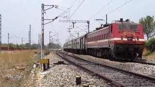 Dancing Panto of SRC WAP4 YPR HWH Duronto sprints at 110 [upl. by Ybot943]