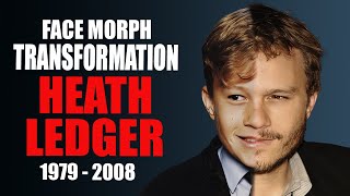 Heath Ledger  Transformation Face Morph Evolution 1979  2008 [upl. by Magner]