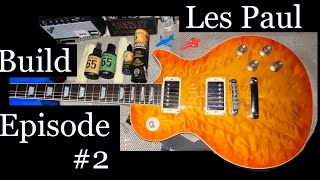 Cibson Quilted Top Les Paul Build ￼Episode 2 Frets and Body Polished and Wax ￼ [upl. by Themis854]