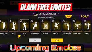 Free Emote Free Fire  Free Fire New Upcoming Events  Updates New Mega Events Free Fire emote ff [upl. by Dagall956]