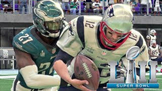 NFL 2018 Super Bowl LII Sim Philadelphia Eagles vs New England Patriots  Full NFL Game Madden 18 [upl. by Beth]