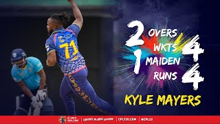 Kyle Mayers 4 wickets for 4 runs in UNBELIEVABLE spell  Key Player Highlights  CPL 2022 [upl. by Regan]