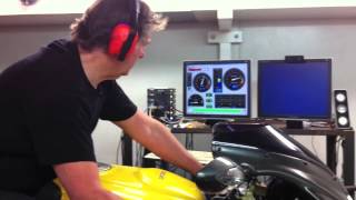 Ducati 900SSie WOT sound at Sydney Dyno and open dry clutch rattle [upl. by Slaughter286]