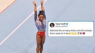 Simone Biles  HUGE 14850 Taylor Swift Routine  Olympic Gymnastics Trials 2024 Day 1 [upl. by Barta]