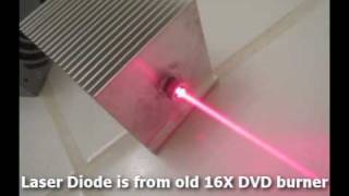 Powerful Homemade Burning Laser Built From Computer Parts [upl. by Vilberg]