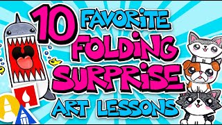 10 Favorite Folding Surprise Art Lessons For Kids [upl. by Attaynik]