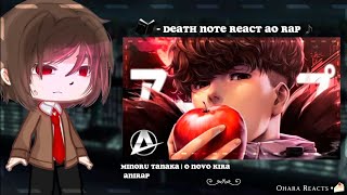 🍎🖊📓 Death Note react ao rap♪ Minoru Tanaka   Death note  O Novo Kira   AniRap 📓🖊🍎 026 [upl. by Stasny]