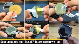 Screen guard for beatXP Terra 139” HD Display Smartwatch screen protector how to install tutorial [upl. by Aicnom]