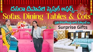 Biggest Dasara Discount Sale In All Kinds Of Furniture  Exclusive Sofas Dining Tables amp Cots [upl. by Kcitrap606]