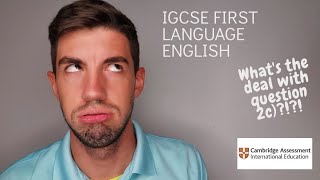 iGCSE First Language English  How to answer question 2c New 2020 questions [upl. by Adyht]