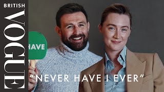 Saoirse Ronan amp James McArdle Play “Never Have I Ever”  British Vogue [upl. by Nnaitsirk]