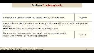 29 Sentence Problems  Sentence Fragments [upl. by Shaw674]