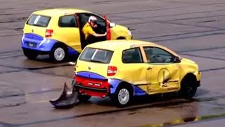 Car Football VW Fox takes on the Aygo  Top Gear [upl. by Gnah]