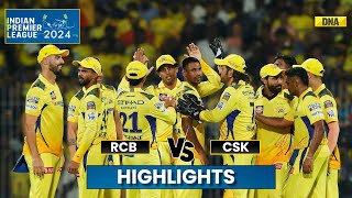 CSK vs RCB Highlights Chennai Super Kings Beat Royal Challengers Bengaluru By 6 Wickets I IPL 2024 [upl. by Hawk480]