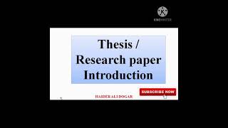 How to write Thesis Introduction  How to write Research Paper Introduction Shortvideo [upl. by Savitt]