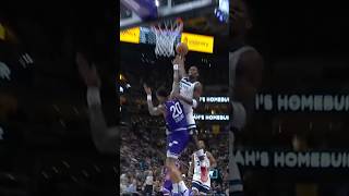 ANT EDWARDS WITH DUNK OF THE YEAR 😨🔥 shorts nba dunk [upl. by Kapeed]