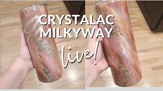 Rose Gold Milky Way Tumbler PART 1  LIVE Craft With Me [upl. by Alyad]