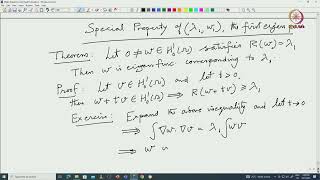 Lec 20 First eigenvalue of the Laplace operator and a brief discussion of a Galerkin method [upl. by Assetal]