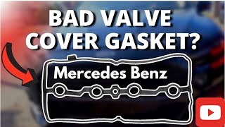 how to change Mercedes valve cover gasket Mercedes engine mounts replacement [upl. by Aiuqenehs]