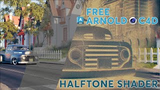 Halftone1 c4d c4dtutorial arnoldrenderer autodesk [upl. by Ailelc519]