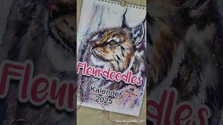 Der neue Fleurdoodles KunstdruckKalender 2025 meiner Tiere in Aquarell ist nun erhältlich ❤️ [upl. by Reteid]