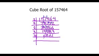 How to Find Cube Root of 157464  157464 cube root by prime factorization  Prime Factors of 157464 [upl. by Nonnahsed]