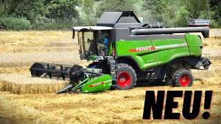 NEUER Fendt Mähdrescher im Einsatz Mit Hangausgleich Weizen Dreschen mit Fendt 5275C PLI [upl. by Aivizt712]