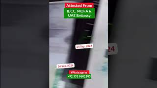 Attested From IBCC MOFA amp UAE Embassy [upl. by Ludovico]