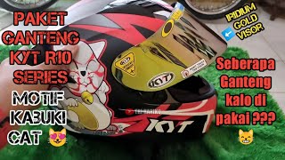 Unboxing Helm KYT R10 Motif Kabuki Cat Paket Ganteng  Cocok Buat Touring amp MotoVlog🇮🇩 [upl. by Yrogerg]