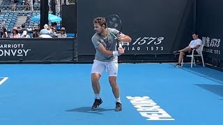 Wawrinka practice Jan 2023  with slow motion [upl. by Aggie]