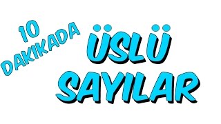 10dk da ÜSLÜ SAYILAR  Tonguc Akademi [upl. by Atiekram872]