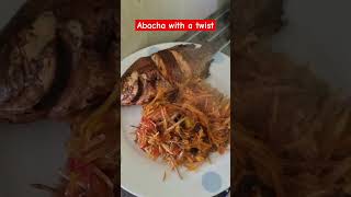 Best way to serve abacha recipe food cooking [upl. by Araiek]