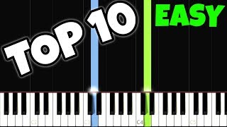 Top 10 Easy Piano Songs for the Complete Beginners [upl. by Cacilie]