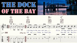 SITTING ON THE DOCK OF THE BAY  OTIS REDDING  Complete  Guitar Tutorial  TAB amp Sheet Music [upl. by Prakash]