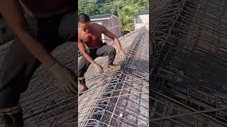 Slope roof steel bar bending process [upl. by Belicia]